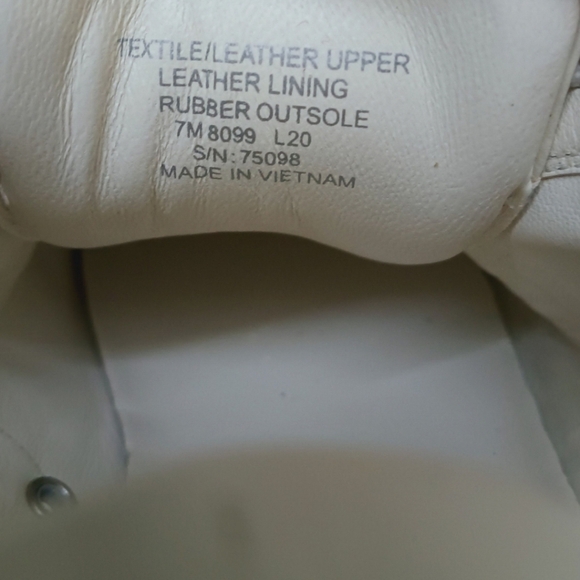 Tory Burch Cerbiatto Suede Leather Nylon Ivory/Tan Sneakers Size 7 - Picture 13 of 13